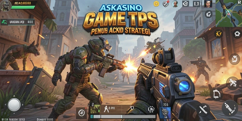 Tangkapan layar dari gameplay seru ASKASINO dalam aksi TPS.