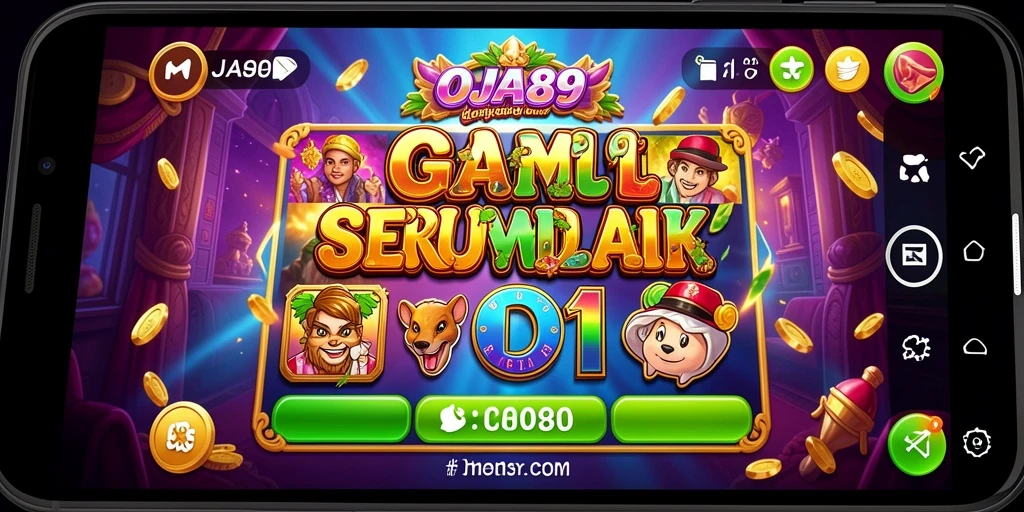 Tampilan gameplay OJA89 yang menarik dengan tema Slot berwarna-warni.