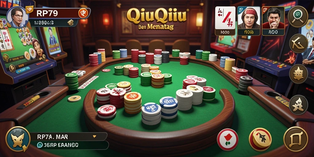 Tampilan gameplay QiuQiu yang seru dan menantang.