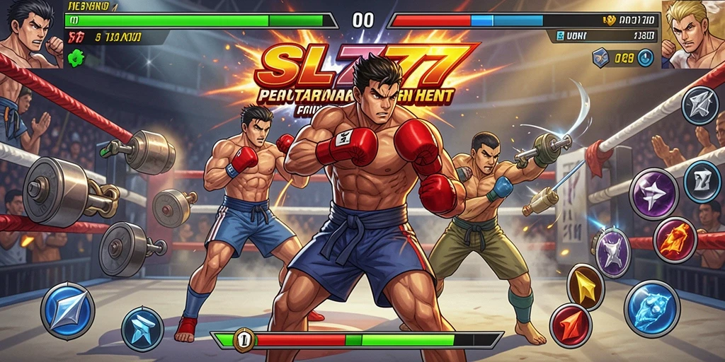 Tampilan gameplay SL777 yang mendebarkan dengan pertarungan seru.