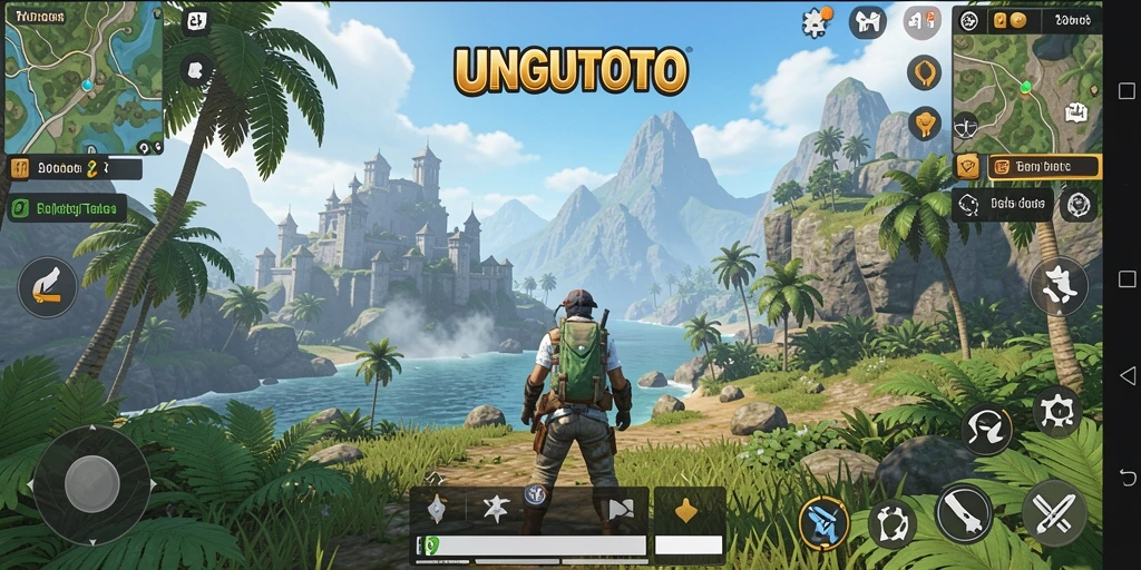 Tangkapan layar dari gameplay UNGUTOTO yang menampilkan eksplorasi dunia terbuka.